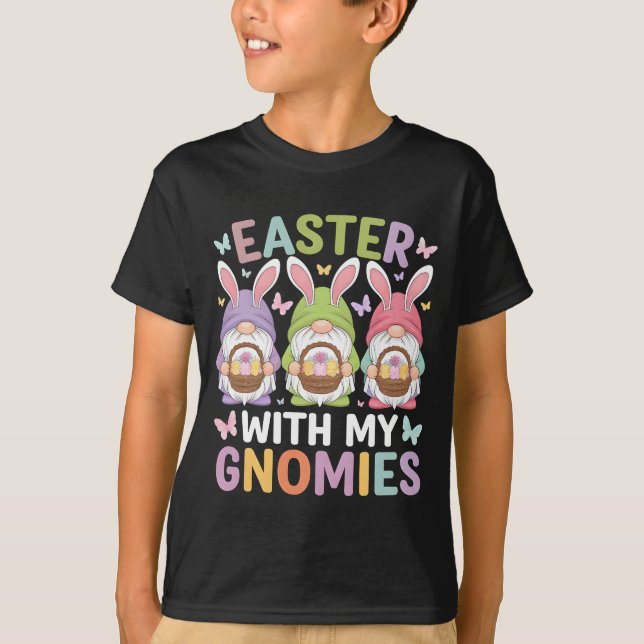 Pascua con mi camiseta Gnomies para los niños (Anverso)