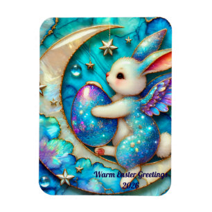 PASCUA ~ Conejo de la Luna ~ Imán de Foto Flexible
