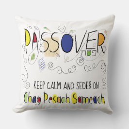 Pascua de almohada 20 x 20 Chag Pesach Sameach