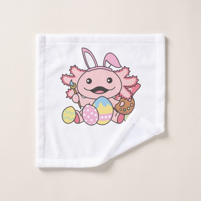 Pascua De La Axolotl Con Huevos De Pascua Como Pas (Toallita)