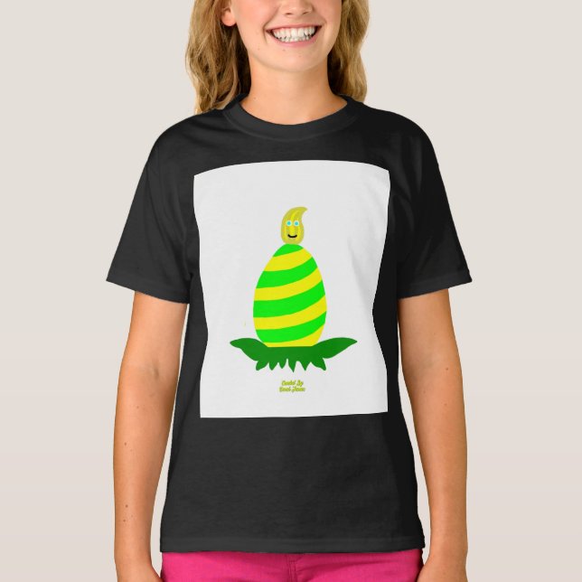 Pascua Desearía a los Chicas Camiseta Black Basic (Anverso)