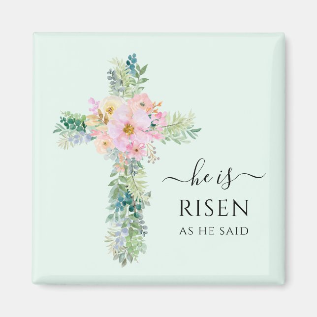 Pascua, es el imán de la Cruz de Acuarela de Risen (Frente)