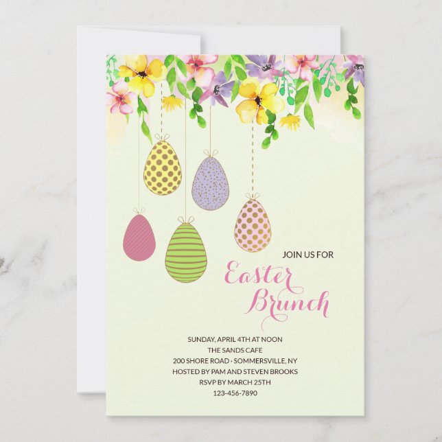 Pascua está aquí invitación (Anverso)