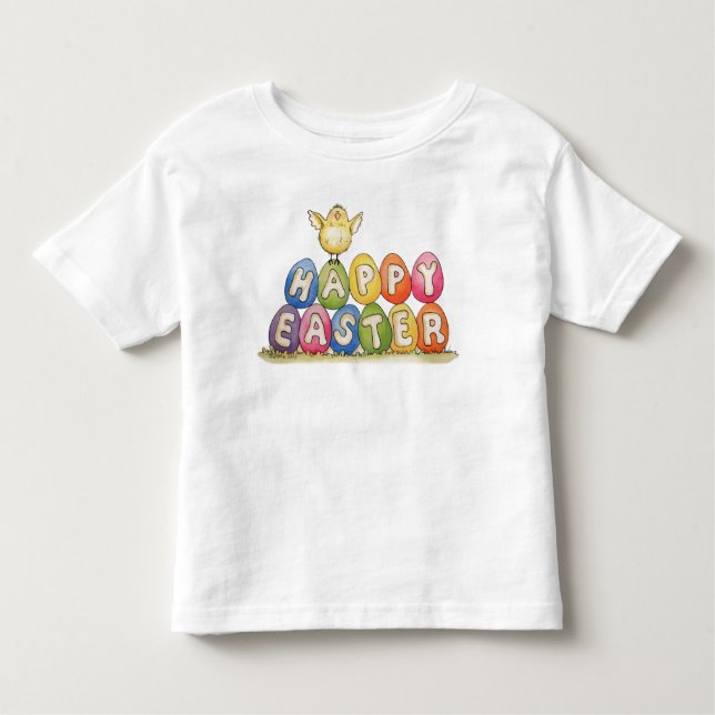 Pascua feliz - la camiseta del niño (Anverso)