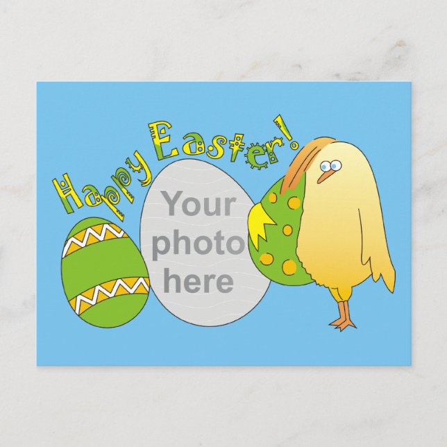 ¡Pascua feliz! Postales personalizadas de la foto (Anverso)