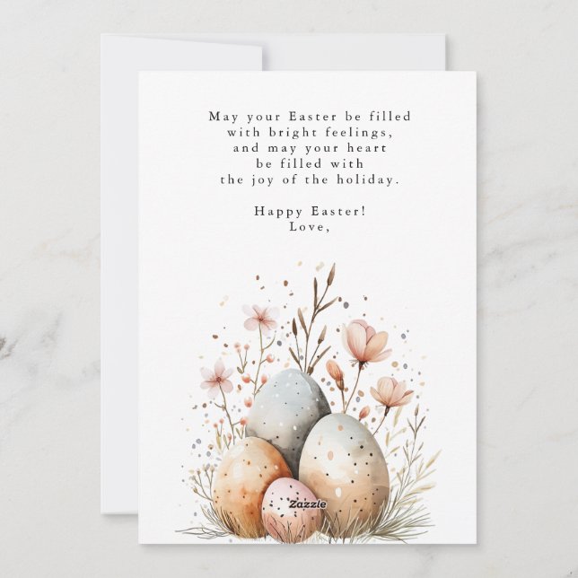 Pascua feliz, tarjetas de felicitación de Pascua,  (Reverso)