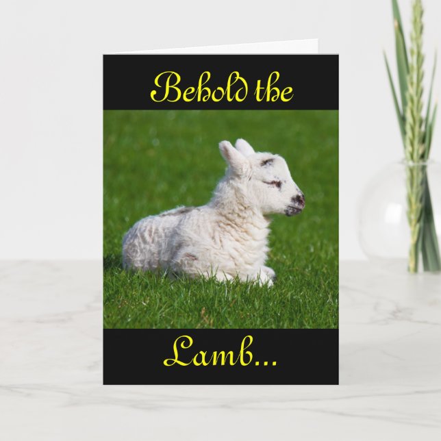 Pascua mire la tarjeta de vacaciones de Lamb II (Anverso)