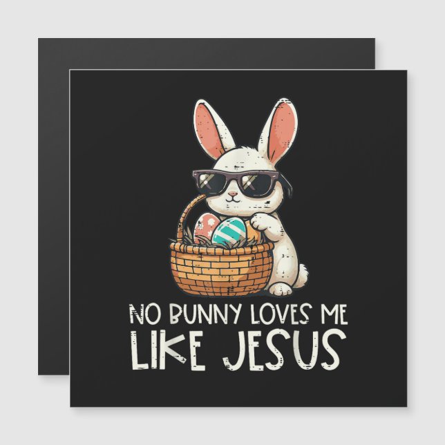 Pascua Ningún conejo me ama como Jesús Cristiano (Anverso/Reverso)