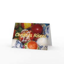 Pascua Ortodoxa/Pascha Cristo es tarjeta Risen