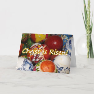 Pascua Ortodoxa/Pascha Cristo es tarjeta Risen