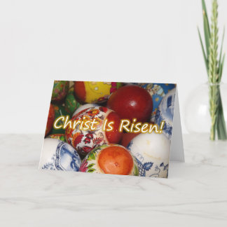 Pascua Ortodoxa/Pascha Cristo es tarjeta Risen