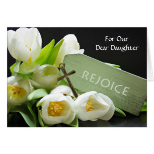 Pascua personalizado por los tulipanes blancos y l
