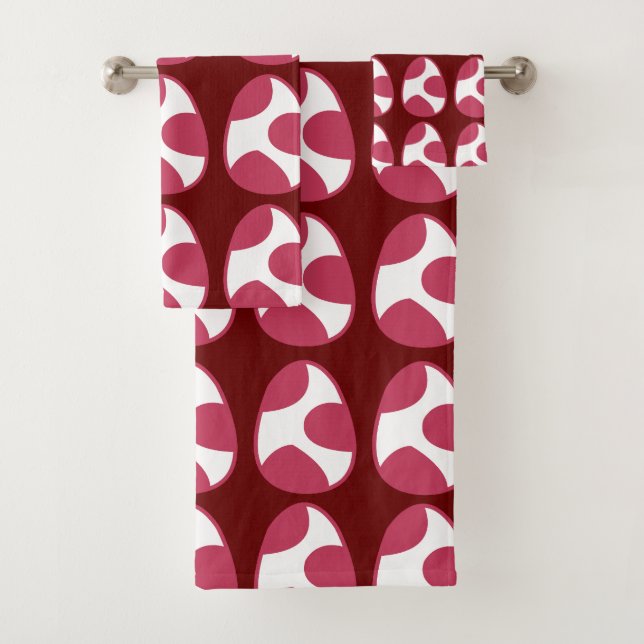 Pascua rosa de Pascua Blanca Eggs Feliz Pascua (In situ)