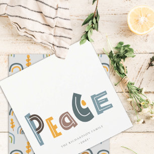 Pascuas Scandi Amarillo Gris Texto Paz Navidad