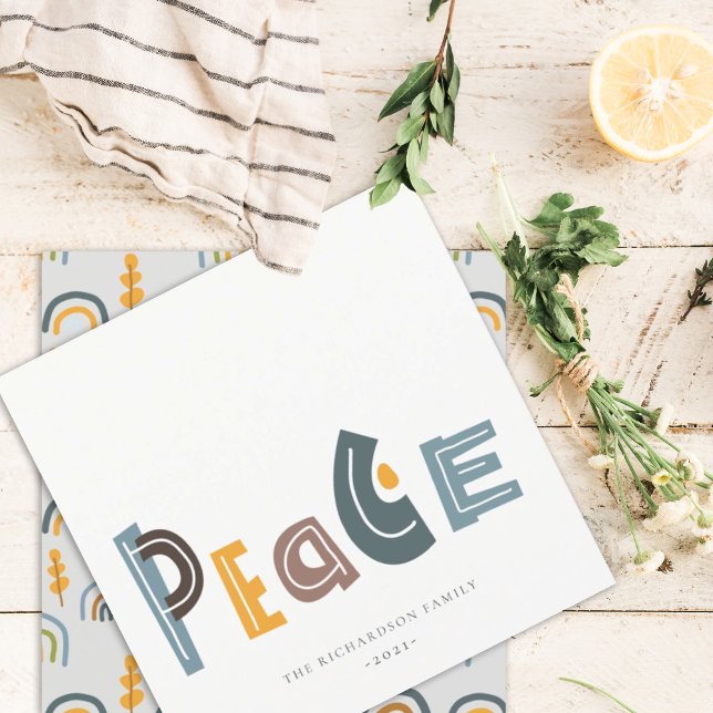 Pascuas Scandi Amarillo Gris Texto Paz Navidad (Subido por el creador)
