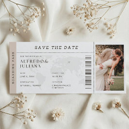 Pase de Abordar Invitación de Boda de Destino Avió