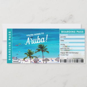 Pase de Abordar Regalo Sorpresa de Viaje a Aruba