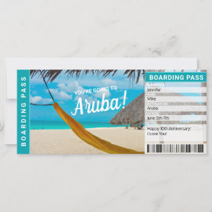 Pase de Abordar Regalo Sorpresa de Viaje a Aruba