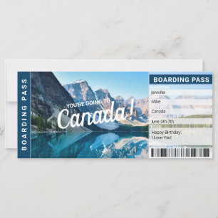 Pase de Abordar Regalo Sorpresa de Viaje a Canadá