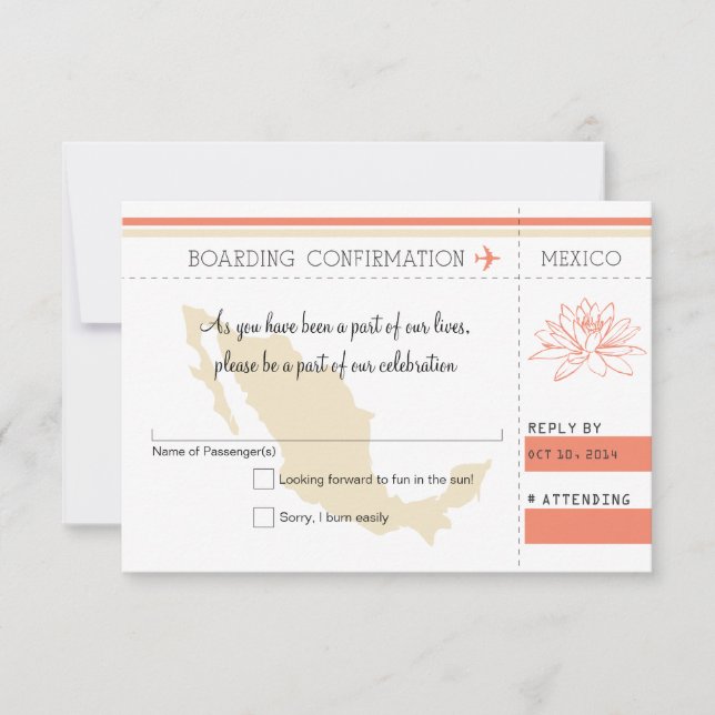 Pase de abordar RSVP a México (Anverso)