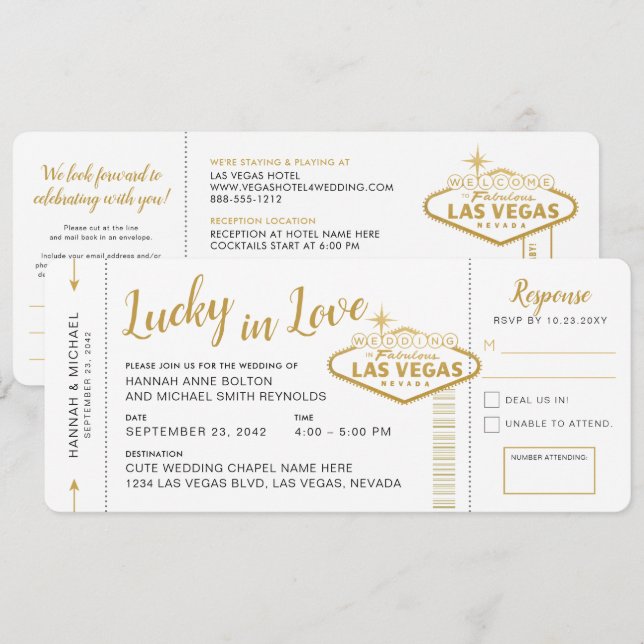 Pase de Abordar Tarjeta de Pasaje para Boda en Des (Anverso / Reverso)