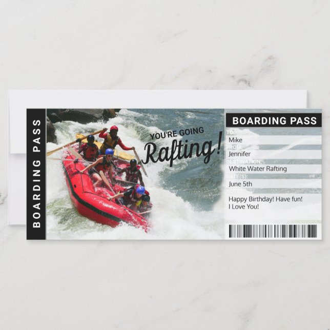Pase de embarque del certificado de regalo de viaj (Anverso)