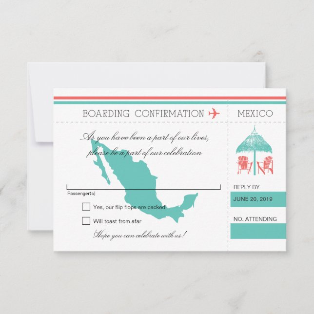 Pase de embarque RSVP a México (Anverso)