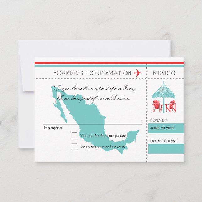 Pase de embarque RSVP a México (Anverso)