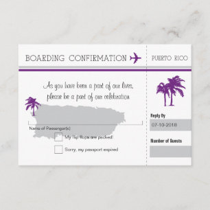 Pase de embarque RSVP a Puerto Rico