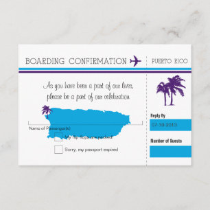 Pase de embarque RSVP a Puerto Rico