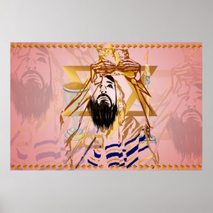 Pase sobre la impresión del rosa del collage