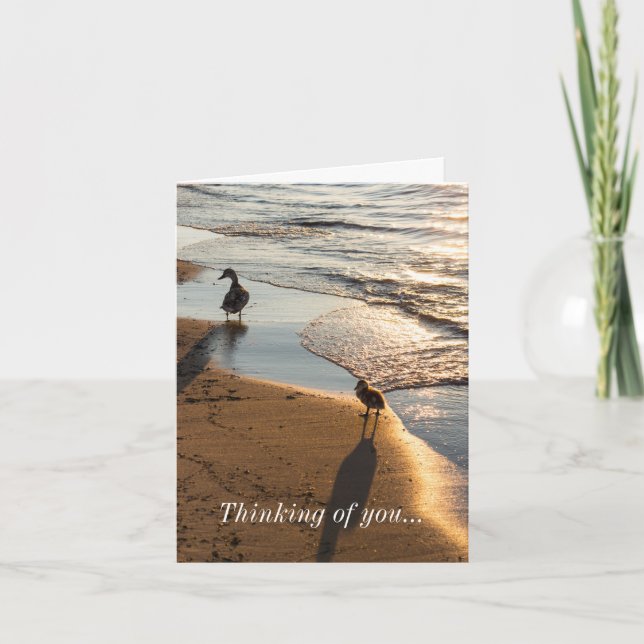 Paseo al Atardecer con Mamá Pensando en Ti Tarjeta (Anverso)