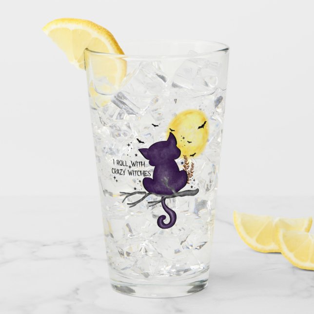 Paseo Con Testigos Locos - Gato Negro Y Luna Llena (Anverso (hielo))