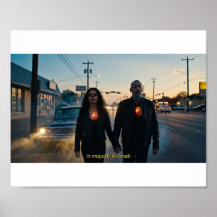 Paseo de enamorados Miquiztli Calavera - Póster