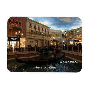 Paseo de la góndola en el imán veneciano