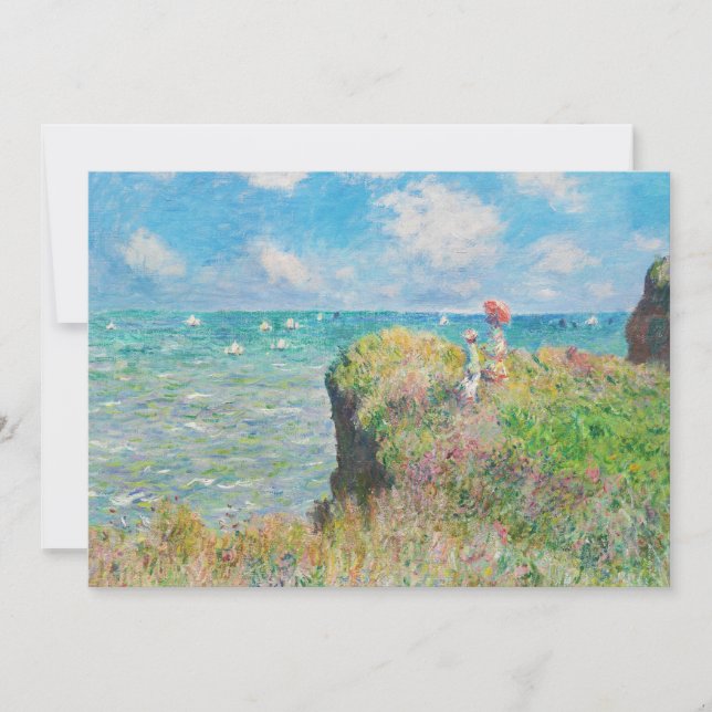 Paseo del acantilado de Monet en las invitaciones (Anverso)