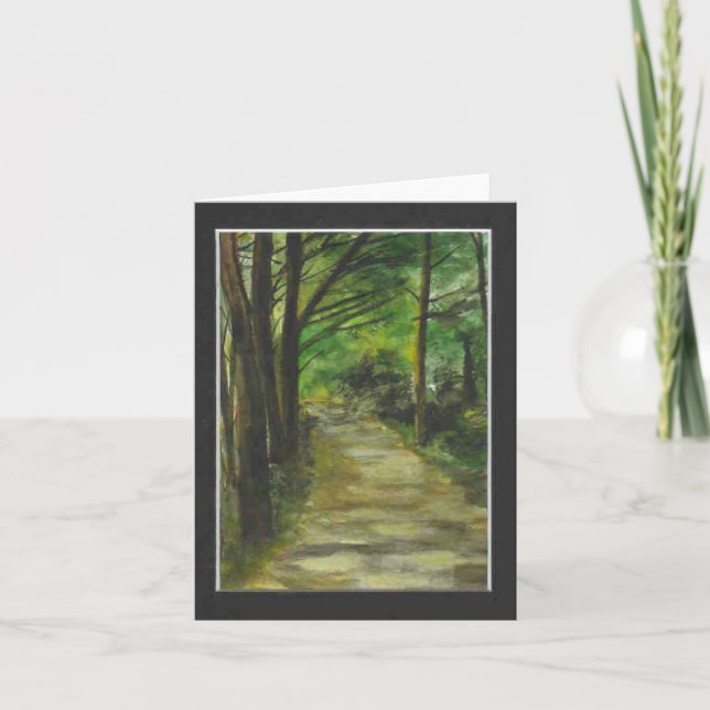 Paseo del arbolado de la tarjeta en blanco (Anverso)