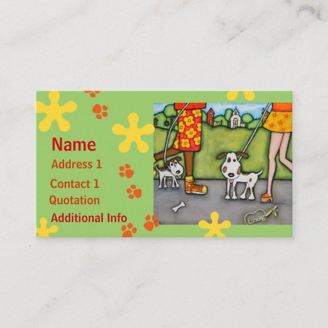 Paseo del verano con las tarjetas de visita de los (Anverso)