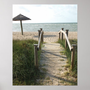 Paseo en la impresión de la playa