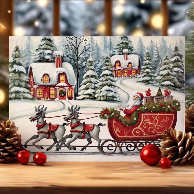 Paseo en Trineo de Santa Navidad Vintage (Subido por el creador)