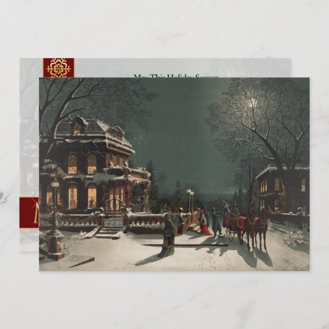 Paseo en Trineo en Nochebuena Navidad Personalizad (Anverso / Reverso)