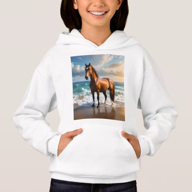 **"Paseo majestuoso: Orgulloso caballo marrón en l (Anverso)