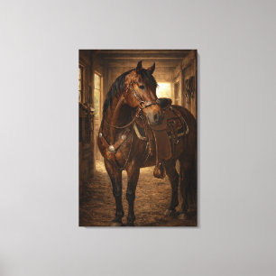 Paseo matutino Arte de caballo Lienzo estirado