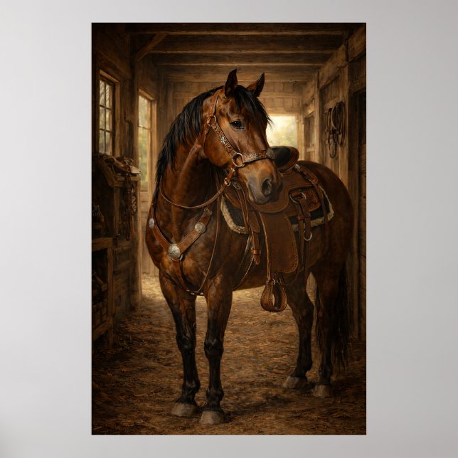 Paseo matutino | Arte ecuestre | Póster (Frente)