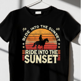 Paseo por la camiseta de la puesta de sol