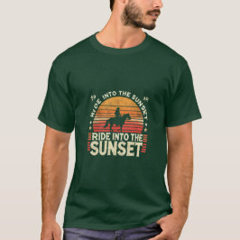 Paseo por la camiseta de la puesta de sol