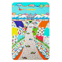 Paseo por la Isla del Mar 4 x 6 Imán flexible