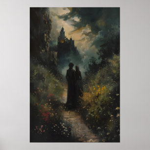 Paseo romántico oscuro al arte del castillo, Dark