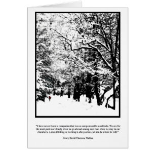 Paseo solitario en nieve