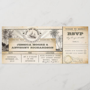 pases de embarque bodas - invitaciones